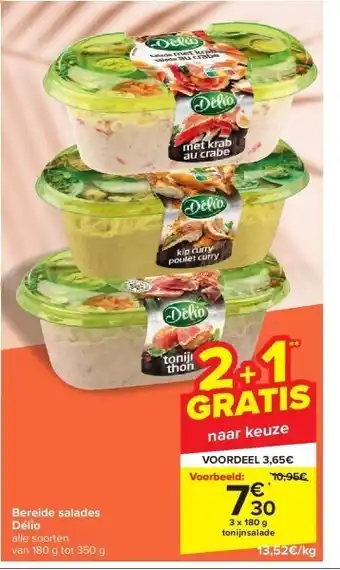 Carrefour Bereide salades délio aanbieding