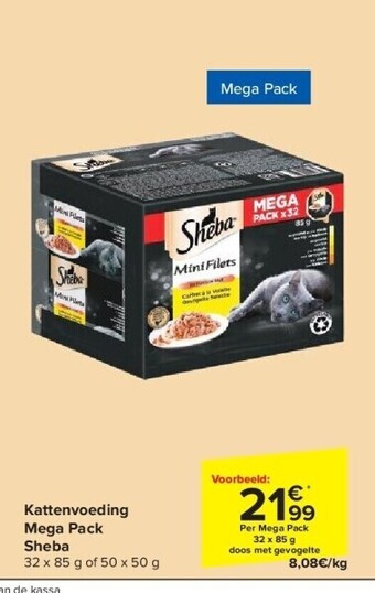 Carrefour Kattenvoeding mega pack sheba aanbieding
