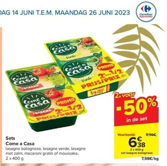 Carrefour Sets come a casa aanbieding