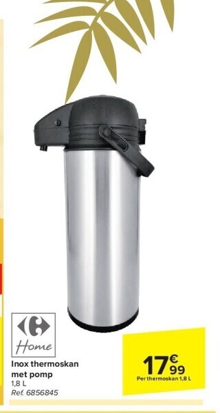 Inox thermoskan met pomp