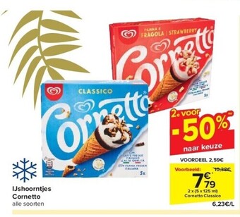 Carrefour Ijshoorntjes cornetto aanbieding