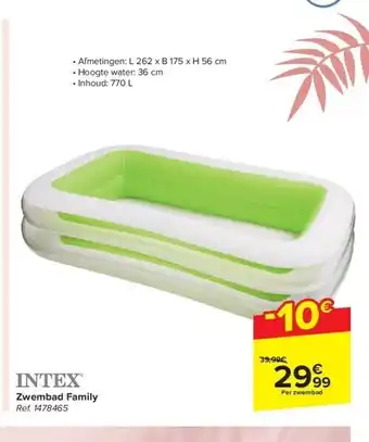 Carrefour Zwembad family aanbieding