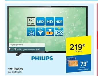 Carrefour Philips led hd tv 32phs6605 aanbieding