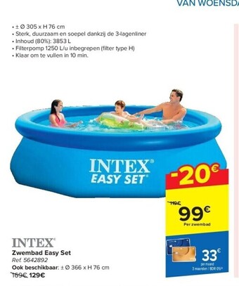 Carrefour Zwembad easy set aanbieding