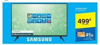 Carrefour Samsung led 4k tv ue55au7020 aanbieding