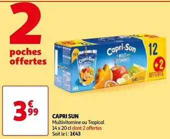 Auchan CAPRI SUN Multivitamine ou Tropical 14 x 20 cl aanbieding