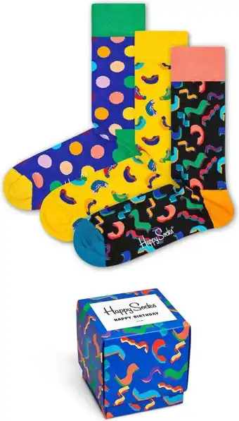 Happy socks - happy birthday giftbox - sokken - maat 41-46