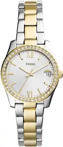 Bol.com Fossil scarlette mini es4319 dameshorloge 32 mm - zilverkleurig aanbieding