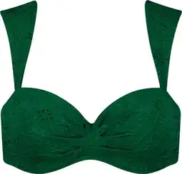 Bol.com Beachlife green embroidery dames bikinitopje - maat c36 aanbieding