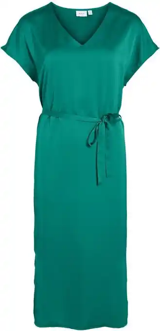 Bol.com Vila viellette v-neck s/s dress/su - noos dames jurk alhambra - maat 38 aanbieding