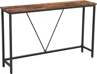 Bol.com Dibasso wandtafel - haltafel - sidetable - dressoir - 120 x 23 x 74 cm (l x b x h) - hout - metaal - industrieel design - ver aanbieding