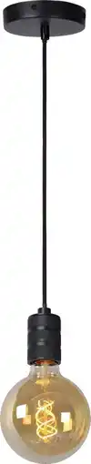 Bol.com Lucide jova - hanglamp - ø 12 cm - 1xe27 - zwart aanbieding