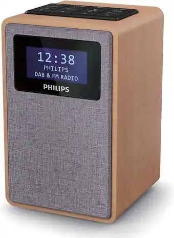 Bol.com Philips tar5005/10 dab+/fm radio grijs/hout aanbieding