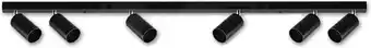 Moderne plafond spot 6-voudig | opbouw | zwart | 6 x gu10 fitting
