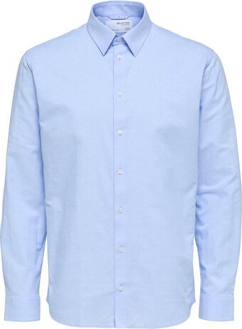 Bol.com Selected homme slhslimnew-linen shirt ls classic w heren - maat xl aanbieding