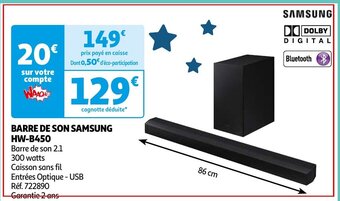 Auchan BARRE DE SON SAMSUNG HW-B450 aanbieding