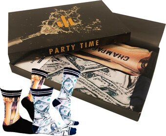 Bol.com Sock my feet - sokken heren 43 46 - 2pack sokken - duurzaam cadeau - cadeau voor man – cadeautje - happy sokken - vrolijke so aanbieding