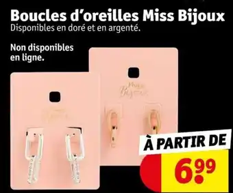 Boucles d'oreilles Miss Bijoux