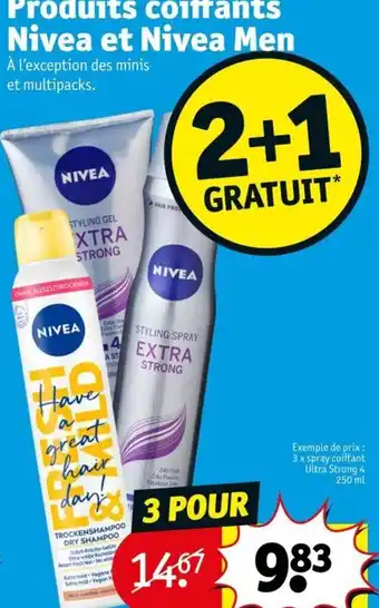 Produits coiffants Nivea et Nivea Men