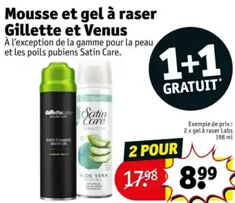 Kruidvat Mousse et gel à raser Gillette et Venus aanbieding