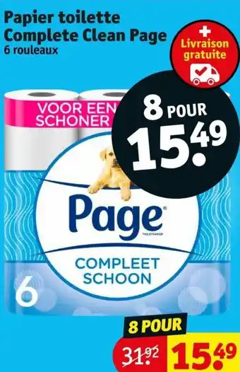 Kruidvat Papier toilette Complete Clean Page 6 rouleaux aanbieding