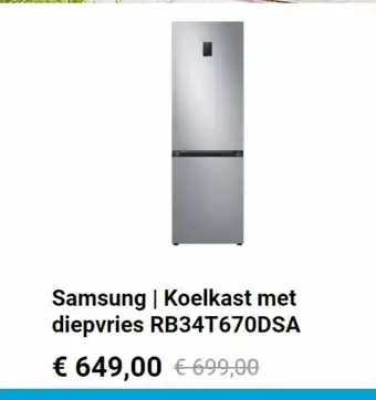Krëfel Samsung | Koelkast met diepvries RB34T670DSA aanbieding