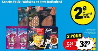 Kruidvat Snacks Felix, Whiskas et Pets Unlimited aanbieding