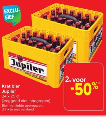 Carrefour Market Jupiler Krat bier 24 x 25 cl aanbieding