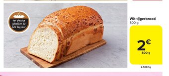 Carrefour Market Wit tijgerbrood 800 g aanbieding