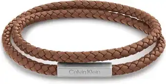 Bol.com Calvin klein cj35000210 heren armband - leren armband aanbieding