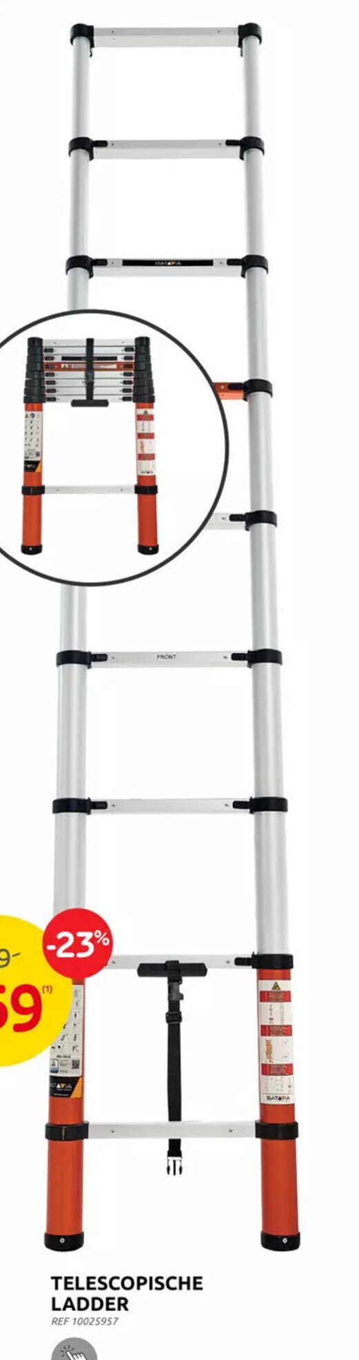 TELESCOPISCHE LADDER promotie bij Brico