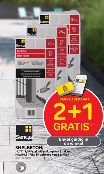 Brico Sencys Snelbeton aanbieding