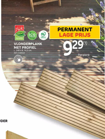 Brico VLONDERPLANK MET PROFIEL aanbieding