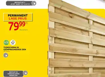 Brico TUINSCHERM IN GEÏMPREGNEERDE DEN aanbieding