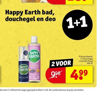 Happy Earth bad, douchegel en deo