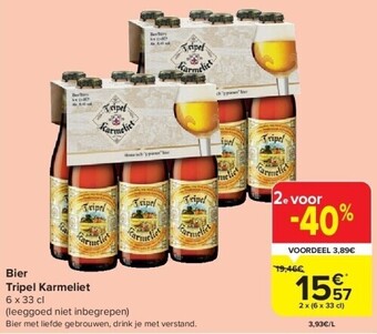Carrefour Bier tripel karmeliet aanbieding