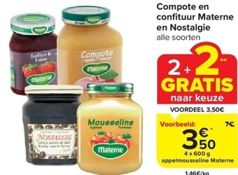 Carrefour Compote en confi tuur materne en nostalgie aanbieding