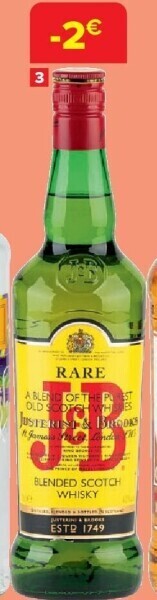 Carrefour Whisky original j&b aanbieding