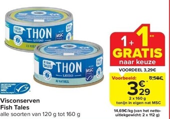 Carrefour Visconserven fish tales aanbieding