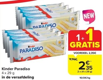 Carrefour Kinder paradiso aanbieding