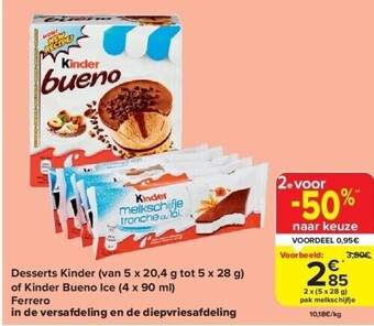 Carrefour Desserts kinder aanbieding