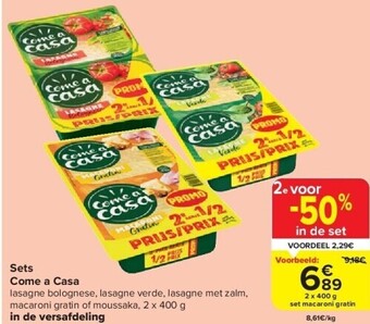 Carrefour Sets come a casa aanbieding