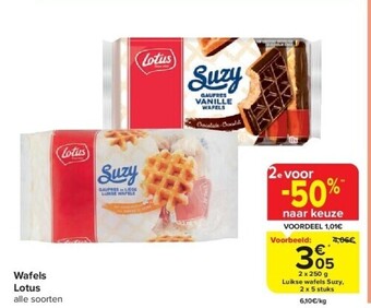 Carrefour Wafels lotus aanbieding