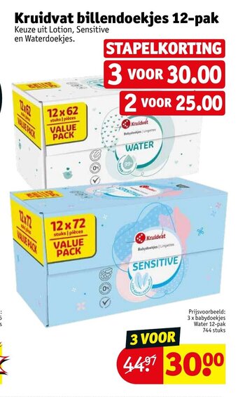 Kruidvat Billendoekjes 12-pak aanbieding