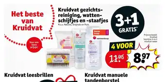 Kruidvat Gezichts-reiniging, watten-schijfjes en -staafjes aanbieding