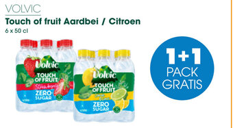 Prik en Tik VOLVIC Touch of fruit Aardbei / Citroen 6 x 50 cl aanbieding