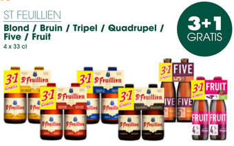 Prik en Tik ST FEUILLIEN Blond / Bruin / Tripel / Quadrupel / Five / Fruit 4 x 33 cl aanbieding