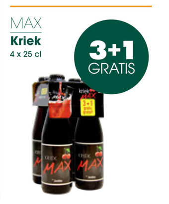Prik en Tik MAX Kriek 4 x 25 cl aanbieding