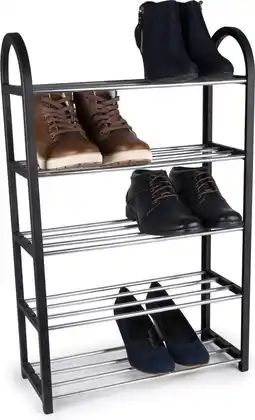 Bol.com Alpina schoenenrek - 5-laags schoenenrekje - opbergrek - 50 x 20 x 77 cm - ruimte voor 10-15 paar schoenen - makkelijk te mon aanbieding