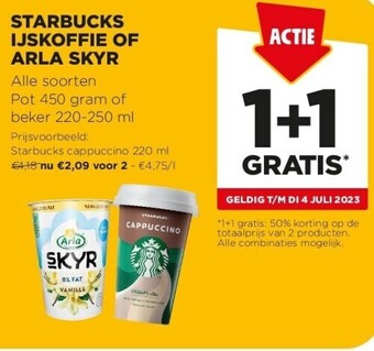 Starbucks ijskoffie of arla skyr